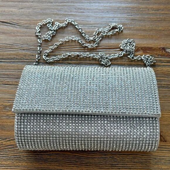 Handbags - Sparkling Silver Rhinestone Clutch